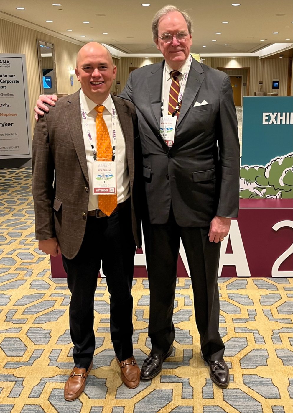 Dr. Gwathmey with hip arthroscopy mentor Dr. Thomas Byrd at a professional conference
